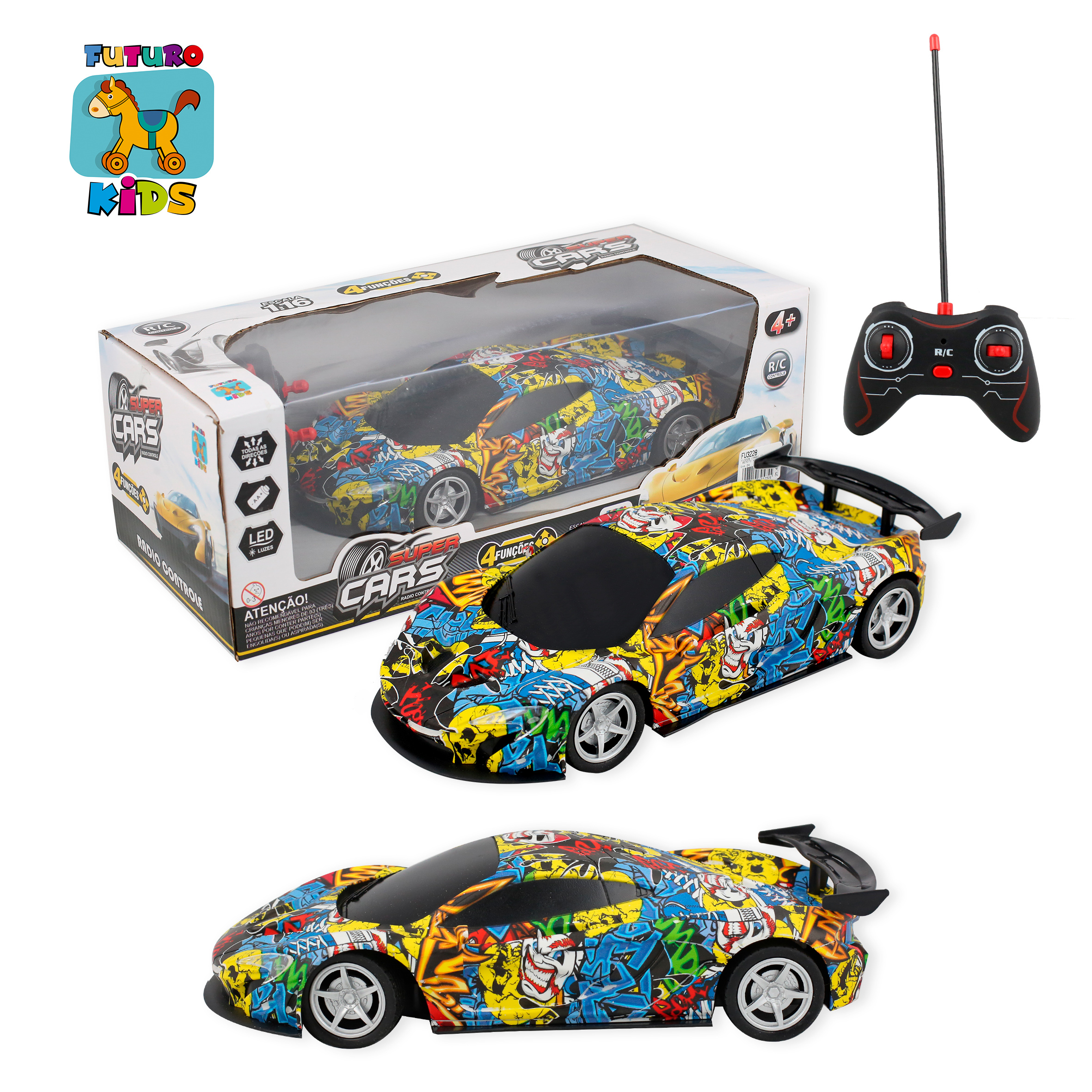 Carro Carrinho C/Controle Remoto Brinquedo Infantil Criança