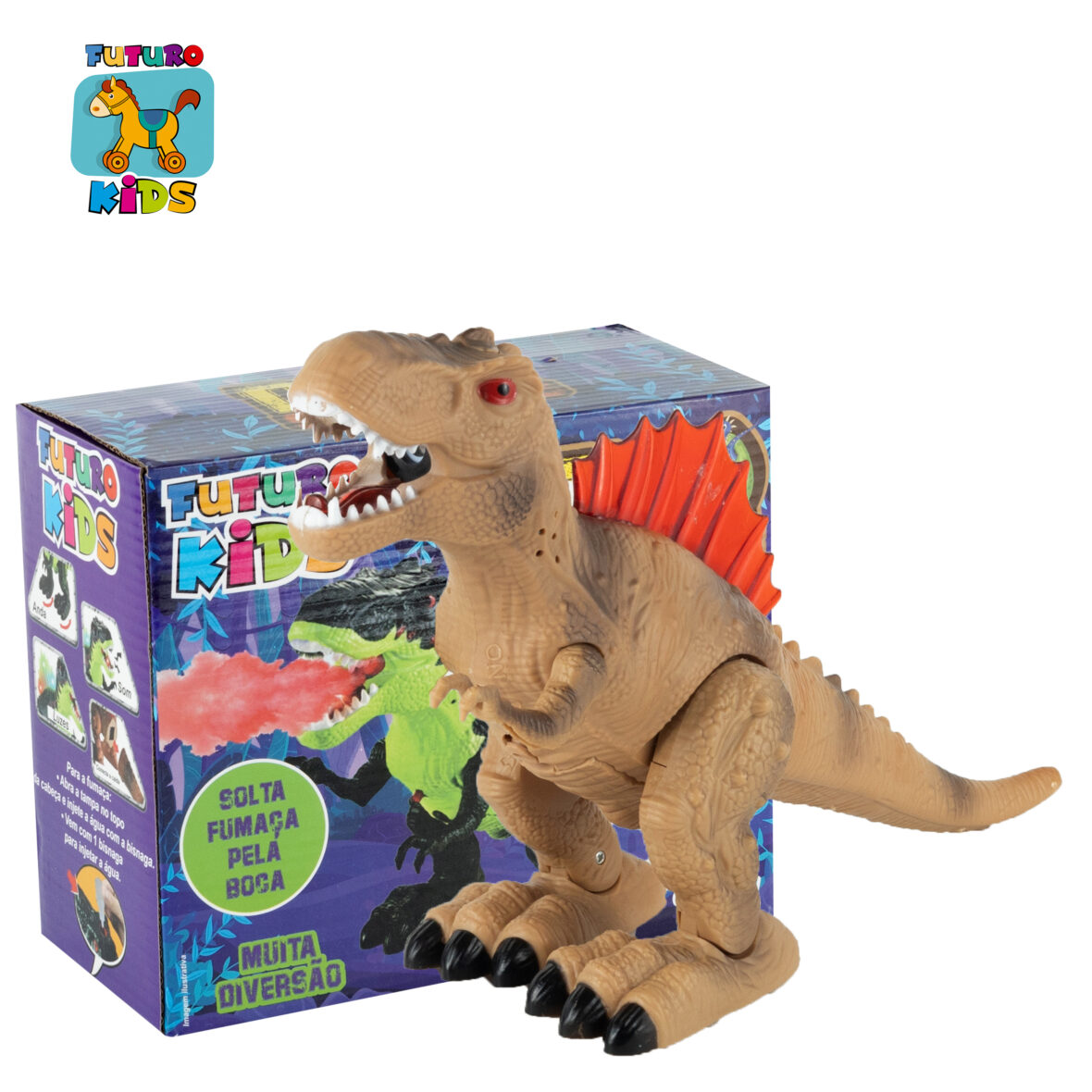 Brinquedo Dinossauro Tiranossauro Rex – Som/ Luz e solta Fumaça