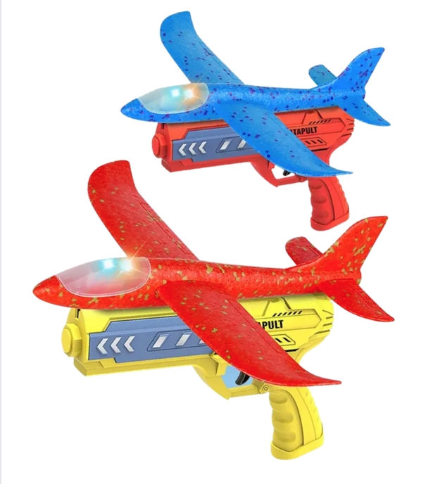 Avião Planador e Brinquedo arminha lançadora (Catapulta)